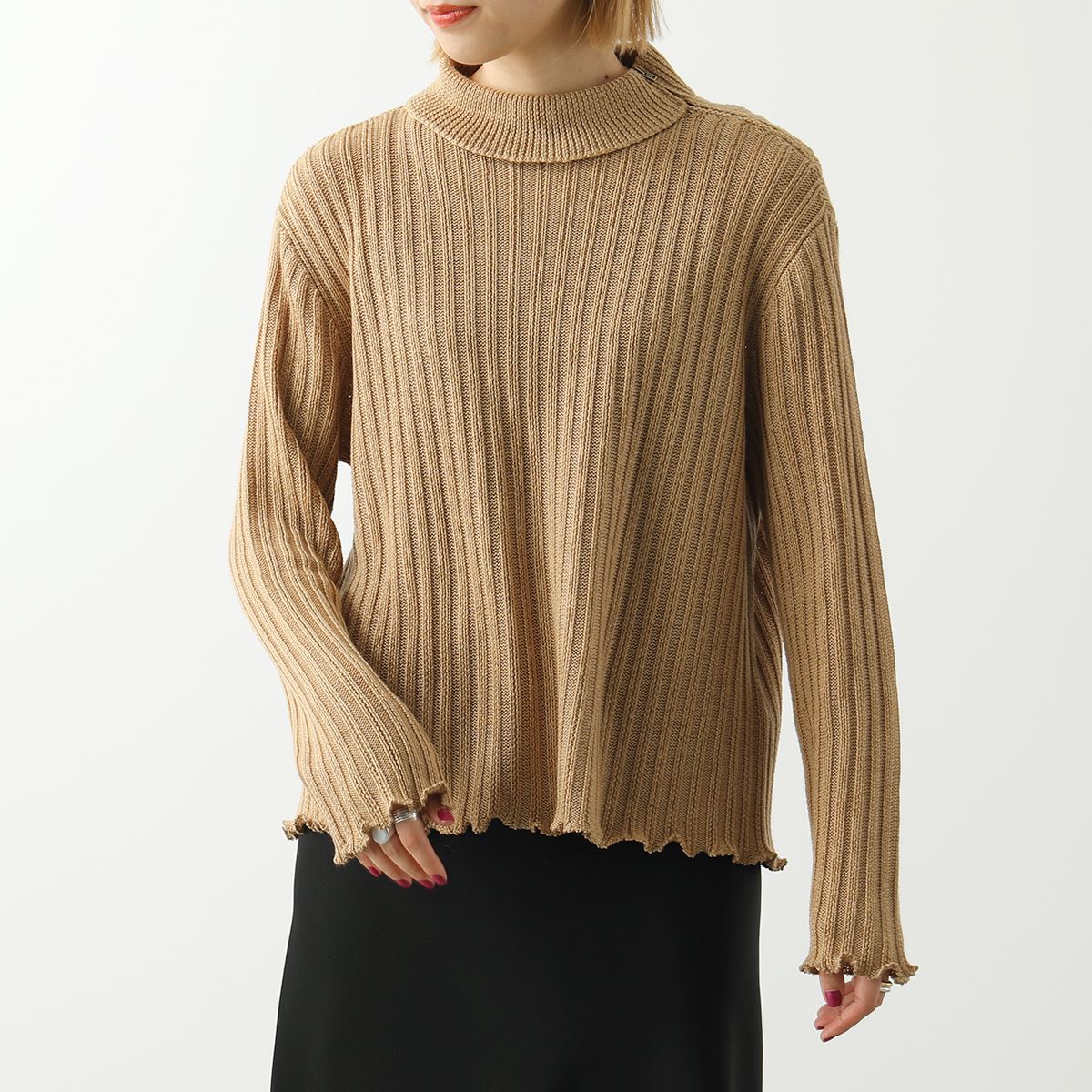 MAISON MARGIELA メゾンマルジェラ 1 セーター S51HA1172 S17978 レディース ニット 長袖 プルオーバー ウェーブヘム レーヨン混ウール 124のサムネイル