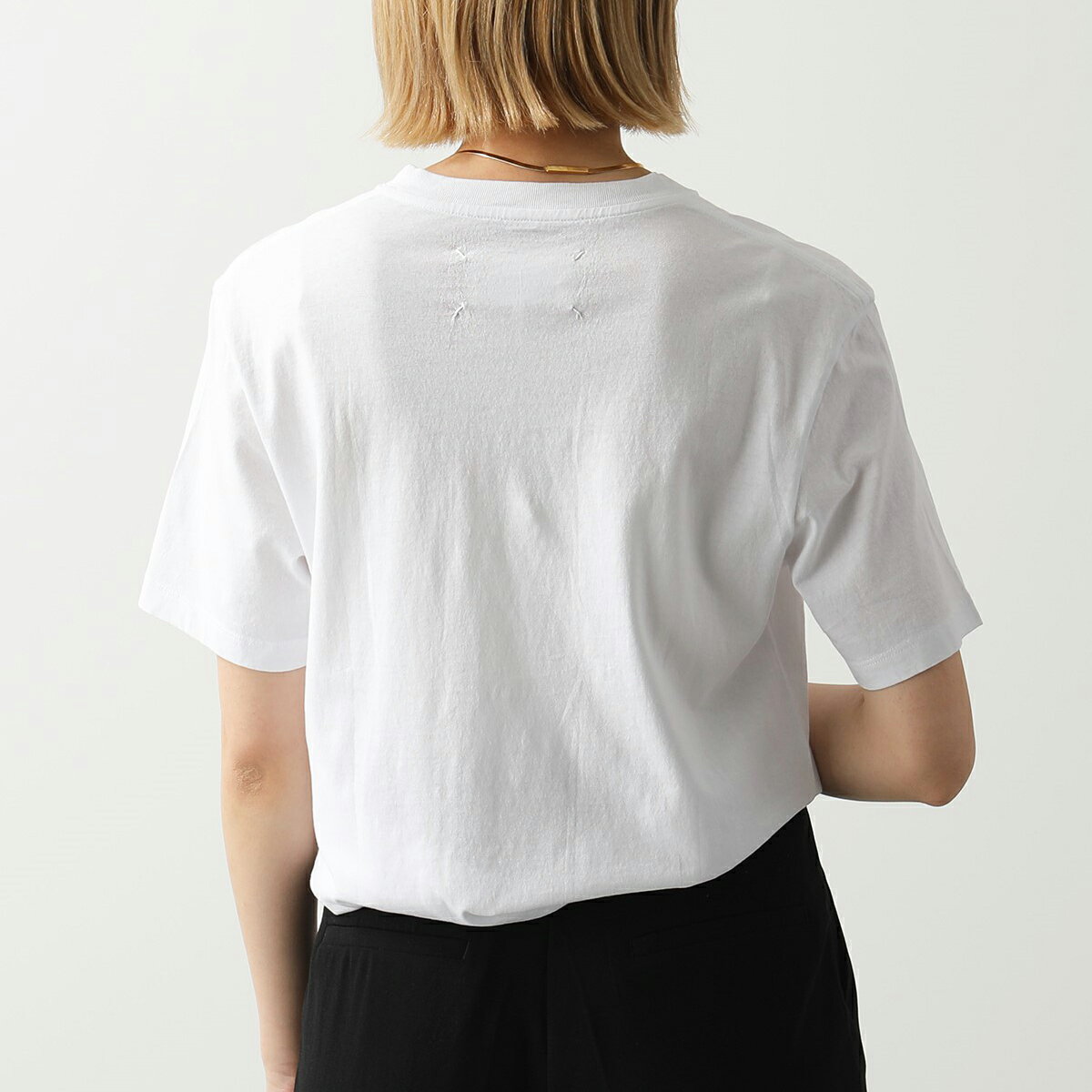 MAISON MARGIELA マルジェラ 10 Tシャツ 【1枚単品】 S50GC0673 S23973 レディース 半袖 クルーネック カットソー 963/ホワイトのサムネイル
