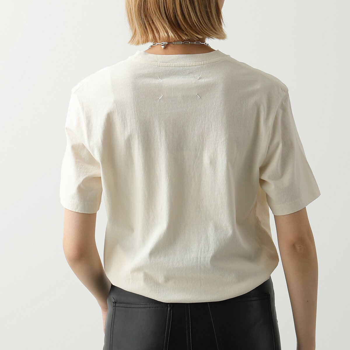 MAISON MARGIELA マルジェラ 10 Tシャツ 【1枚単品】 S50GC0673 S23973 レディース 半袖 クルーネック カットソー 963/ライトベージュのサムネイル