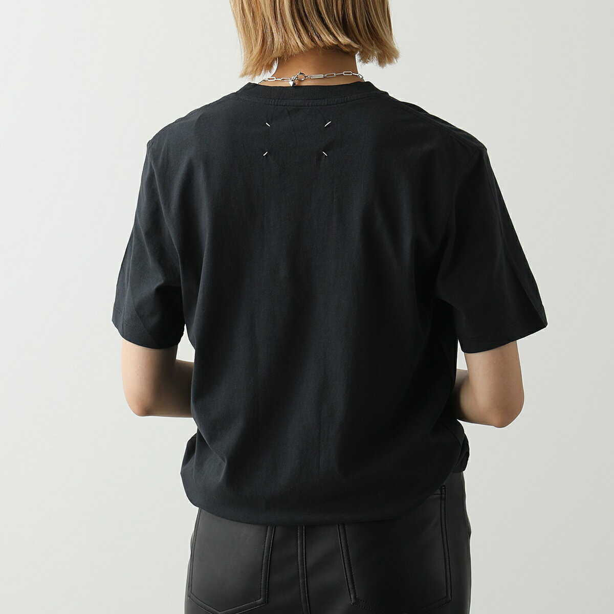 MAISON MARGIELA マルジェラ 10 Tシャツ 【1枚単品】 S50GC0673 S23973 レディース 半袖 クルーネック カットソー 964/ブラックのサムネイル