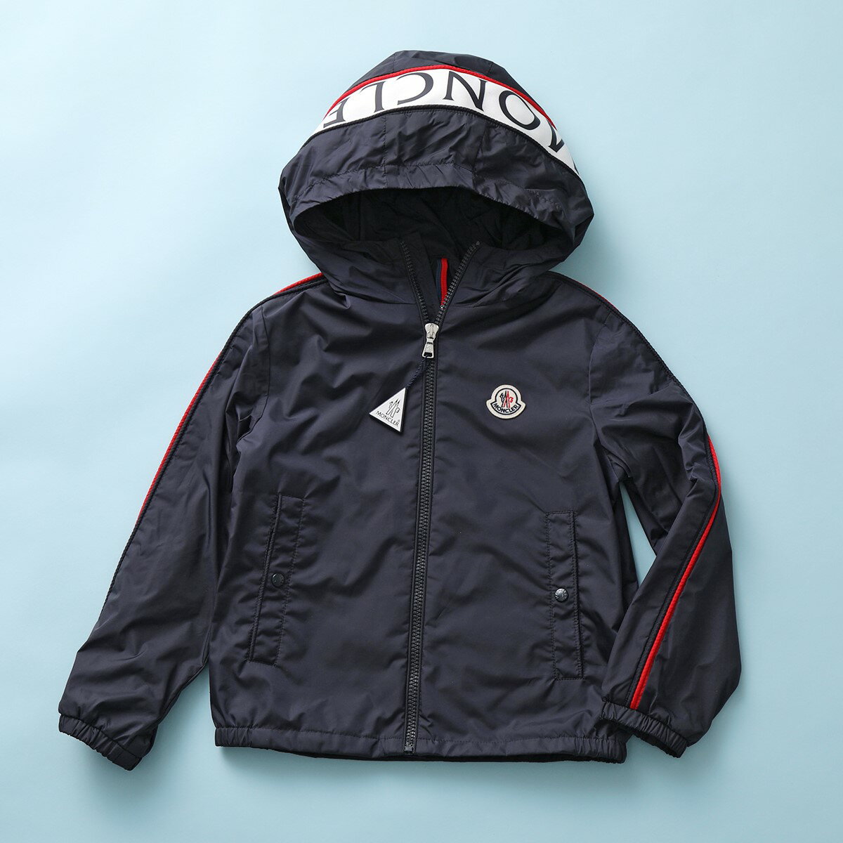 MONCLER KIDS モンクレール キッズ ジャケット HATTAB 1A00058 68352 ボーイズ ジップアップ フーテッド ブルゾン ロゴ アイコンパッチ 撥水 防水 742【グッドプライス】のサムネイル