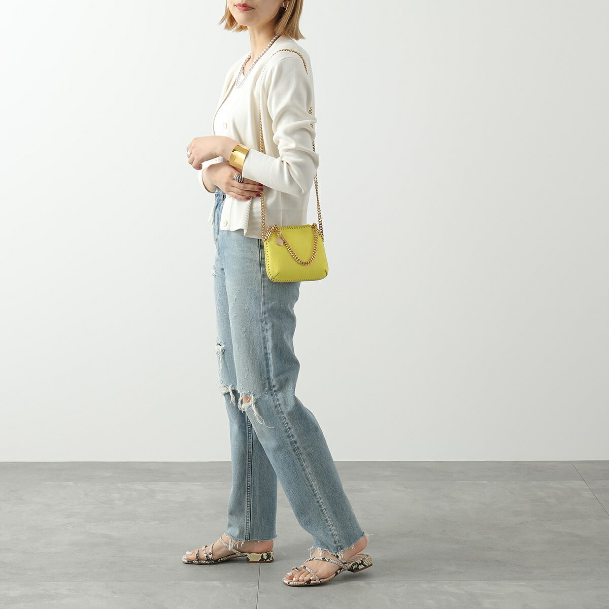 STELLA McCARTNEY ステラマッカートニー ショルダーバッグ MINI FALABELLA ミニ ファラベラ 700109 W70008 レディース ハンドバッグ チェーン 鞄 7330/CANARY【cp_ten】