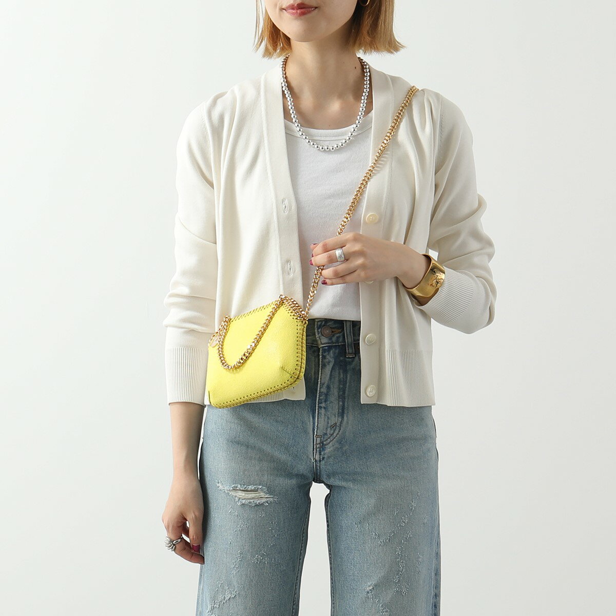 STELLA McCARTNEY ステラマッカートニー ショルダーバッグ MINI FALABELLA ミニ ファラベラ 700109 W70008 レディース ハンドバッグ チェーン 鞄 7330/CANARY【cp_ten】