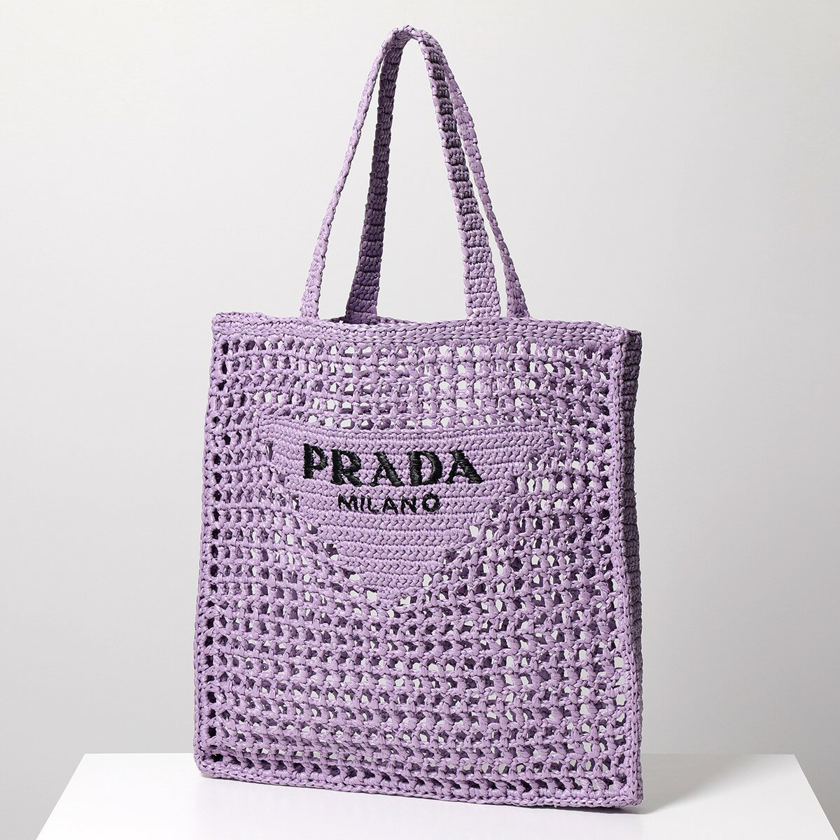 PRADA プラダ トートバッグ 1BG393 2A2T レディース ラフィア カゴバッグ かごバッグ ロゴ 鞄 F027J/LILIUMのサムネイル