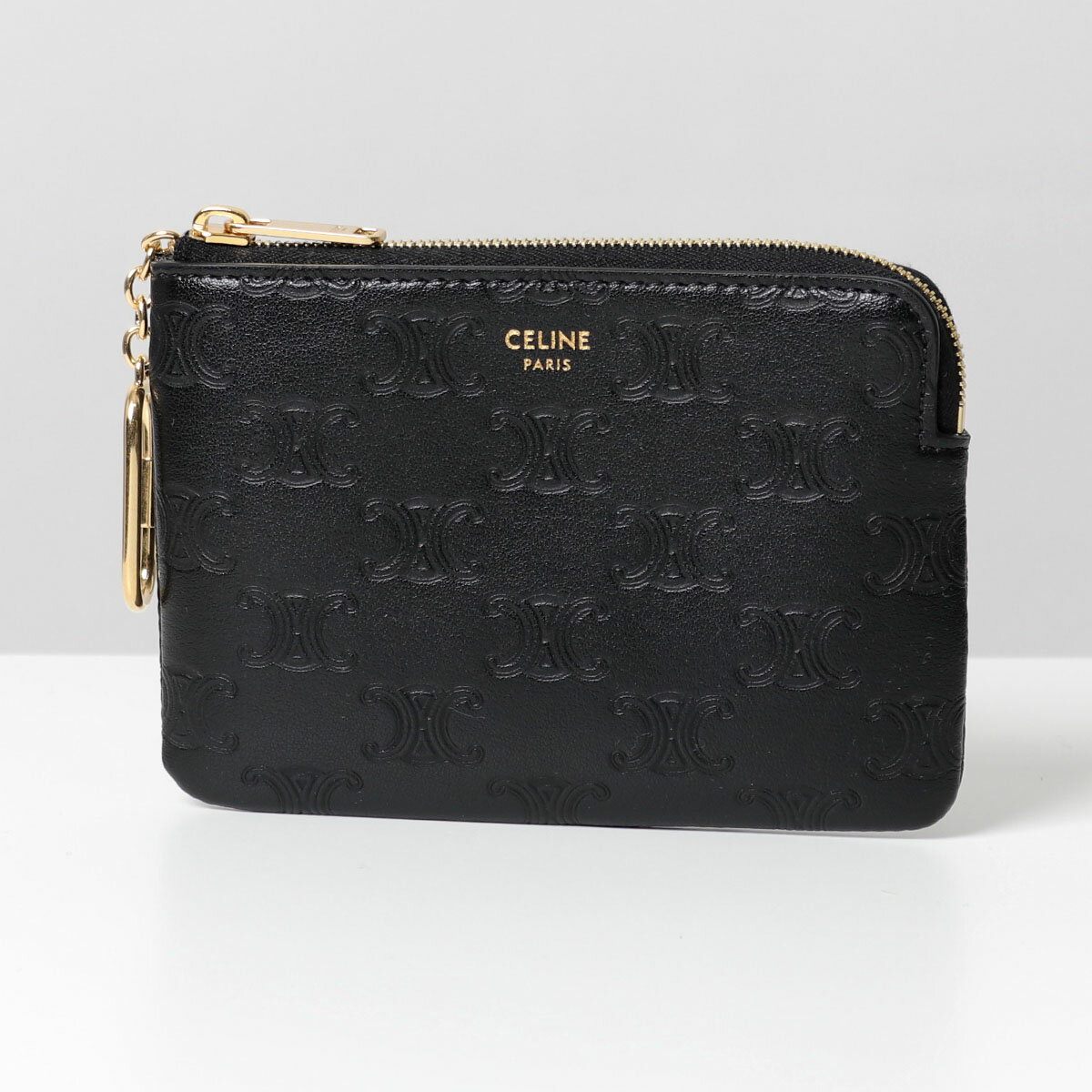 CELINE セリーヌ 10C663BFU.38NO COIN & CARD POUCH フック付きコイン＆カードポーチ パスケース 財布 Black レディースのサムネイル