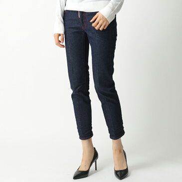【エントリーでポイント3倍対象!24日23時59まで】DSQUARED2 ディースクエアード S75LB0258 S30595 ジーンズ デニム ストレッチ クロップド 470/インディゴブルー レディース