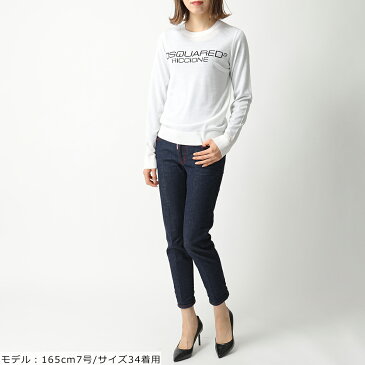 【エントリーでポイント3倍対象！24日23時59まで】DSQUARED2 ディースクエアード S75LB0258 S30595 ジーンズ デニム ストレッチ クロップド 470/インディゴブルー レディース