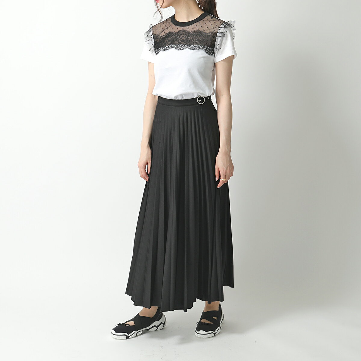 【エントリーでポイント3倍対象！24日23時59まで】RED VALENTINO レッドヴァレンティノ Q2S0C00 ZWZ レッド バレエ スニーカー シューズ 0NO/NERO/BIA 靴 レディース