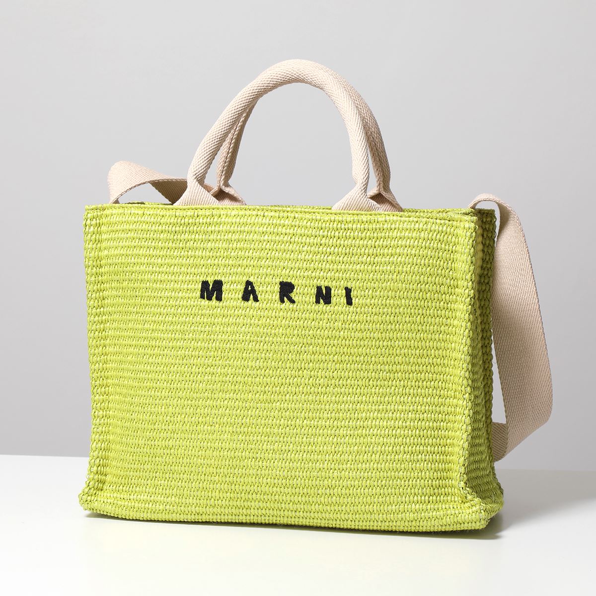 MARNI マルニ かごバッグ SMALL TOTE SHMP0077U0 P3860 レディース コットン 刺繍 ロゴ バスケット トートバッグ ハンドバッグ 鞄 Z2P99のサムネイル