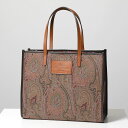 ETRO エトロ トートバッグ 1N008 8746 レディース ハンドバッグ ペイズリー ジャカード ファブリック テキスタイル レザー 総柄 鞄 0150【po_fifth】