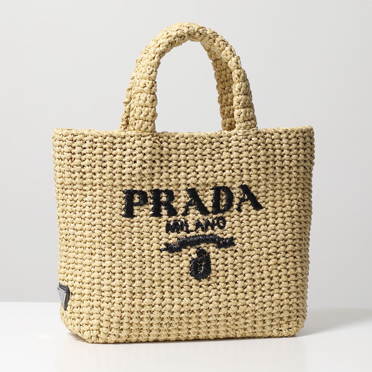 PRADA プラダ かごバッグ 1BG422 2A2T OOL レディース ラフィア カゴ ハンドバッグ ジャガードロゴ 鞄 F0018/NATURALのサムネイル