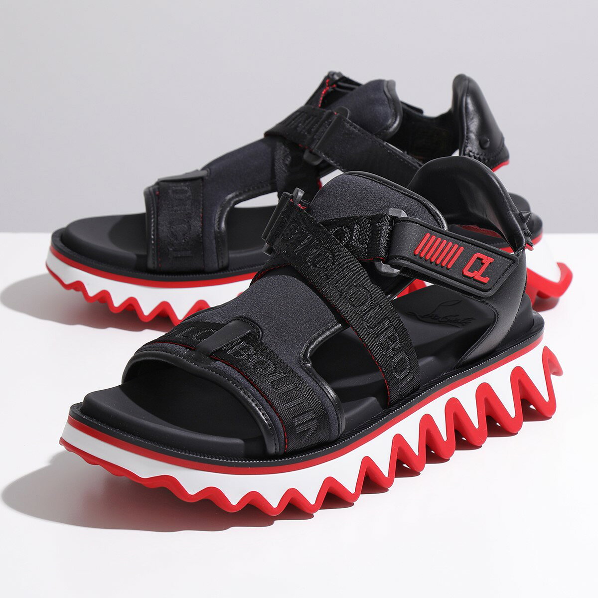 Christian Louboutin クリスチャンルブタン サンダル Summer Loubishark ルビシャーク 3200519 メンズ トレッキング ロゴ サメ 靴 BK01/BLACKのサムネイル