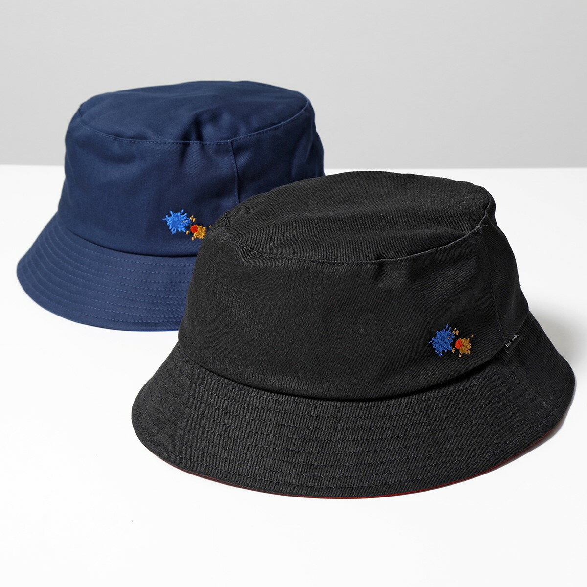Paul Smith ポールスミス ハット Hat Bucket Splat M1A 993F HH774 メンズ バケットハット コットン ロゴ 刺繍 帽子 カラー2色のサムネイル