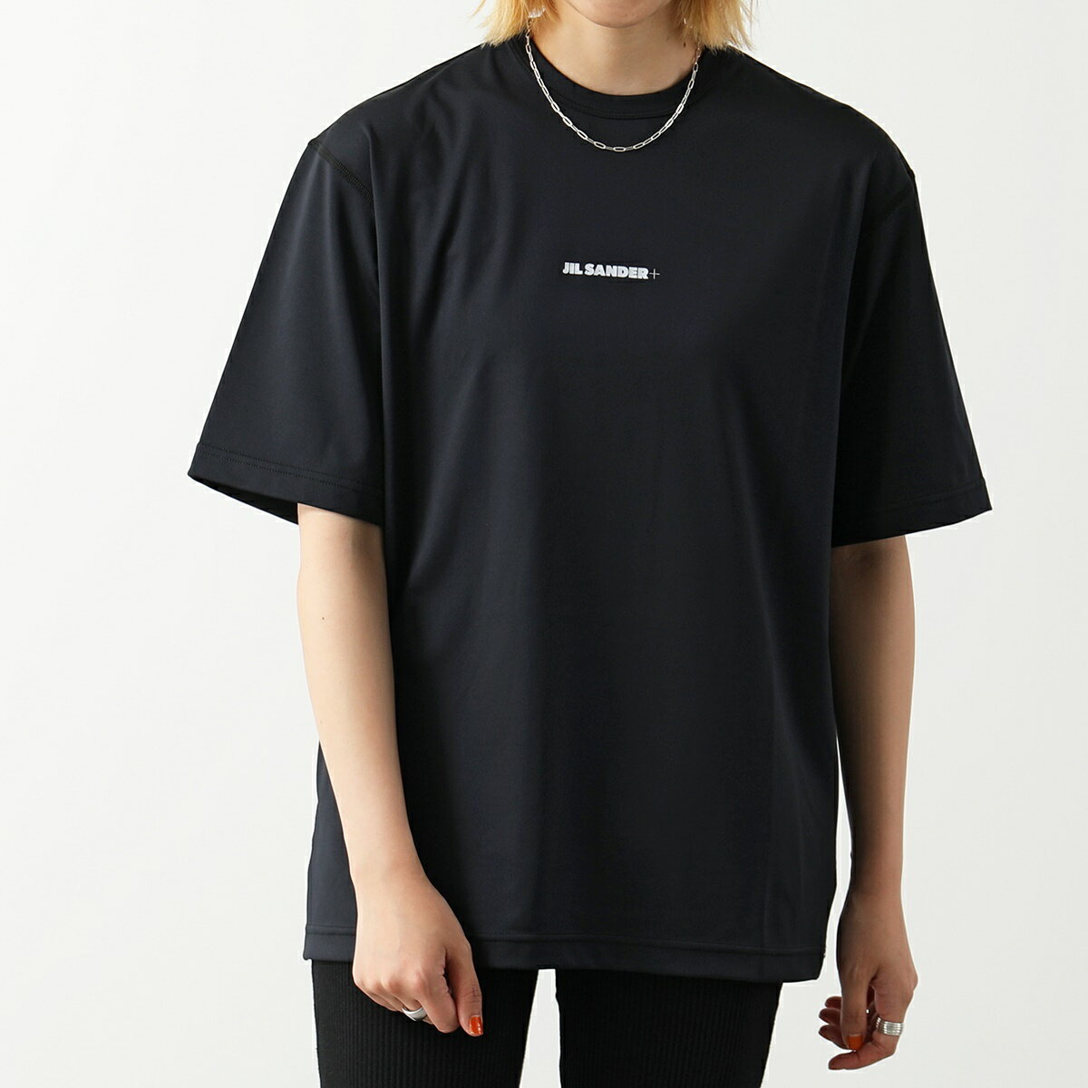 JIL SANDER+ ジルサンダープラス ラッシュガード JPUU783506 MU458208 レディース スイムウェア 半袖 トップス モックネック プリントロゴ 001【po_jyuuu】