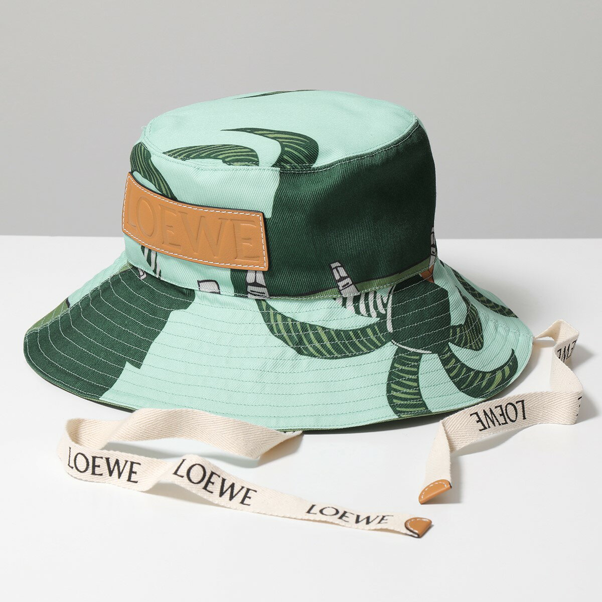 LOEWE ロエベ バケットハット FISHERMAN HAT EASTER ISI K820HF1X10 レディース キャンバス フィッシャーマン レザーロゴ コード 帽子 グリーン他のサムネイル