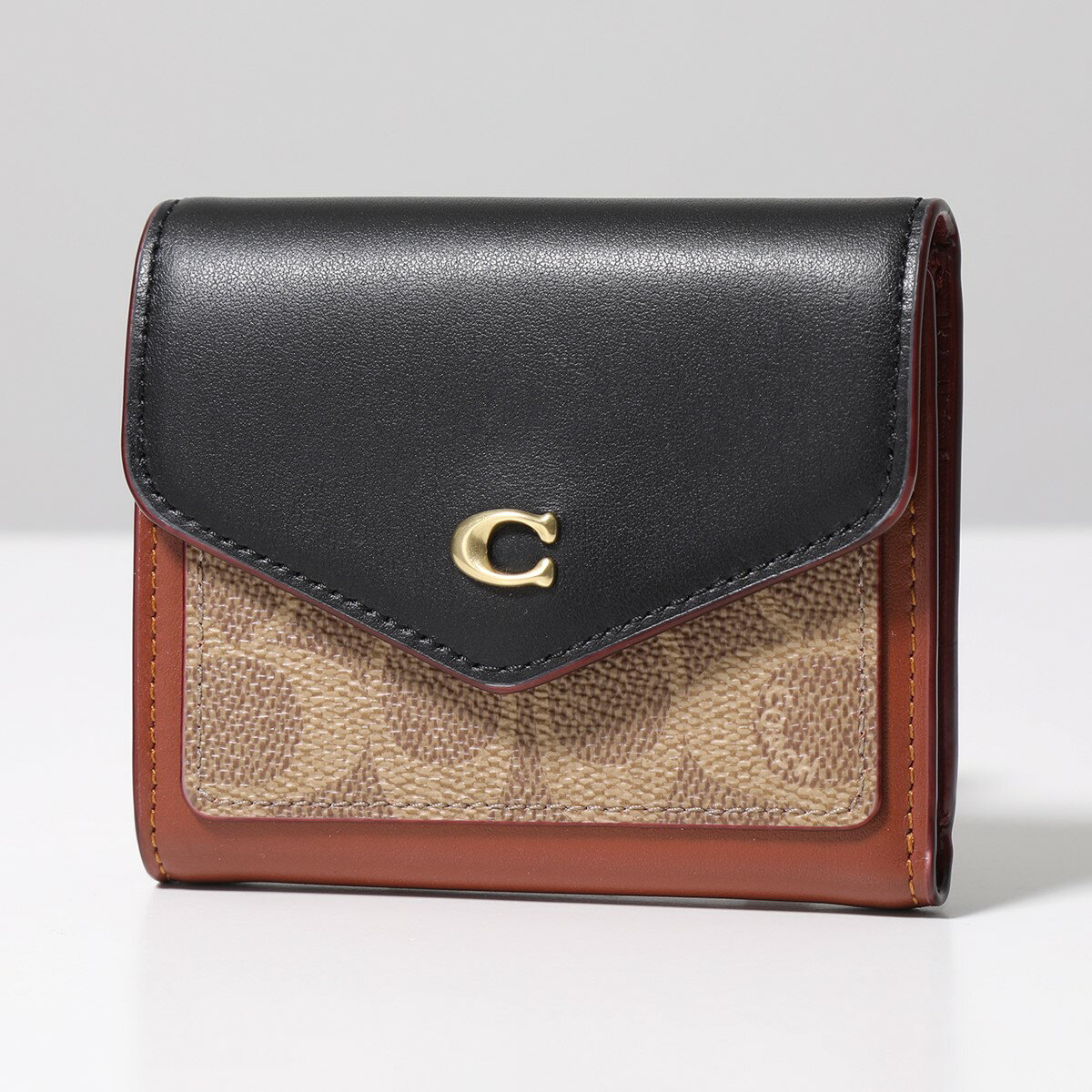 COACH コーチ 二つ折り財布 WYN SMALL ウィン スモール C3156 レディース カラーブロック シグネチャー キャンバス ミニ財布 Cロゴ B4NQ6のサムネイル