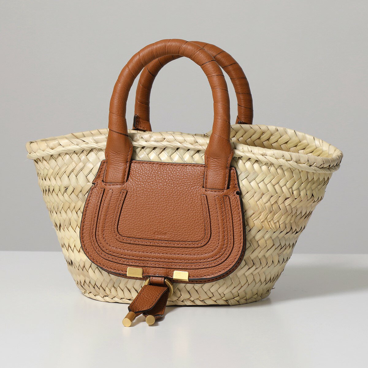 Chloe クロエ かごバッグ MARCIE マーシー CHC22SS732G58 レディース ミニ バスケット ハンドバッグ カゴバッグ 鞄 25M/Tanのサムネイル