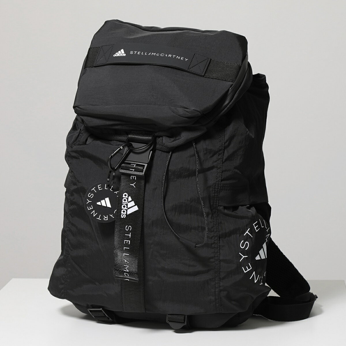 adidas by STELLA McCARTNEY アディダス ステラマッカートニー コラボ バックパック aSMC BACKPACK H57470 レディース ナイロン リュック 鞄 BLACK/WHITEのサムネイル