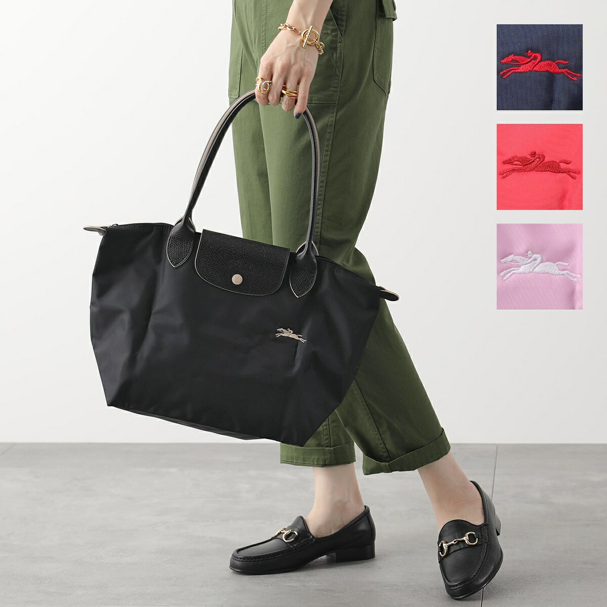 Longchamp ロンシャン トートバッグ LE PLIAGE CLUB ル プリアージュ クラブ 2605 619 レディース ショルダーバッグ ハンドバッグ ミニバッグ ナイロン レザー 刺繍 鞄 カラー4色のサムネイル