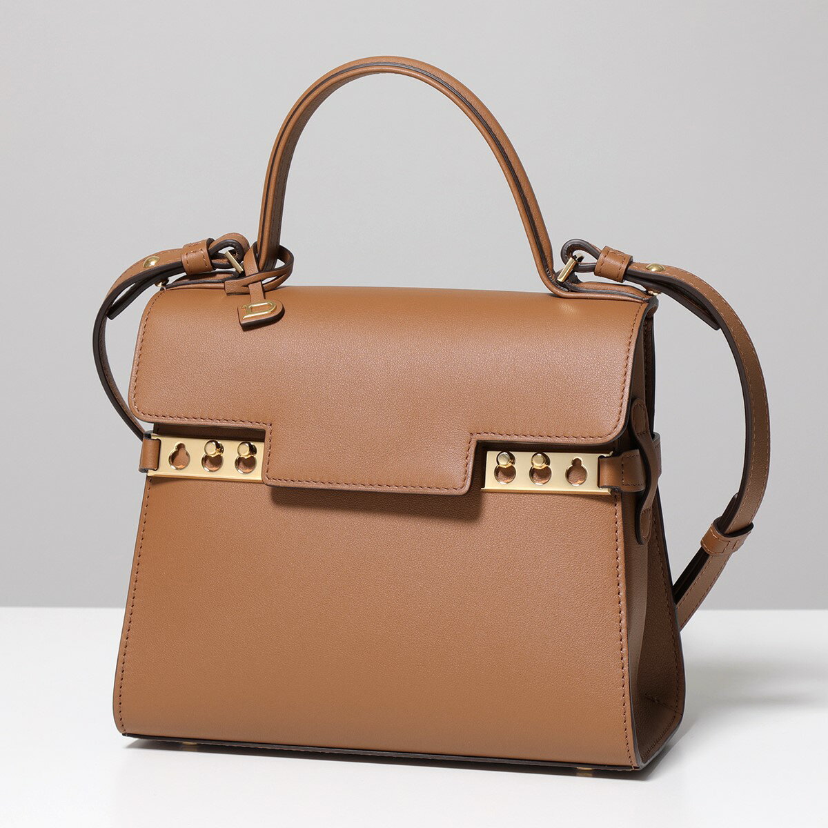 DELVAUX デルヴォー ショルダーバッグ Tempete PM レディース レザー ハンドバッグ 鞄 30CDO/Tan-ブラウンのサムネイル