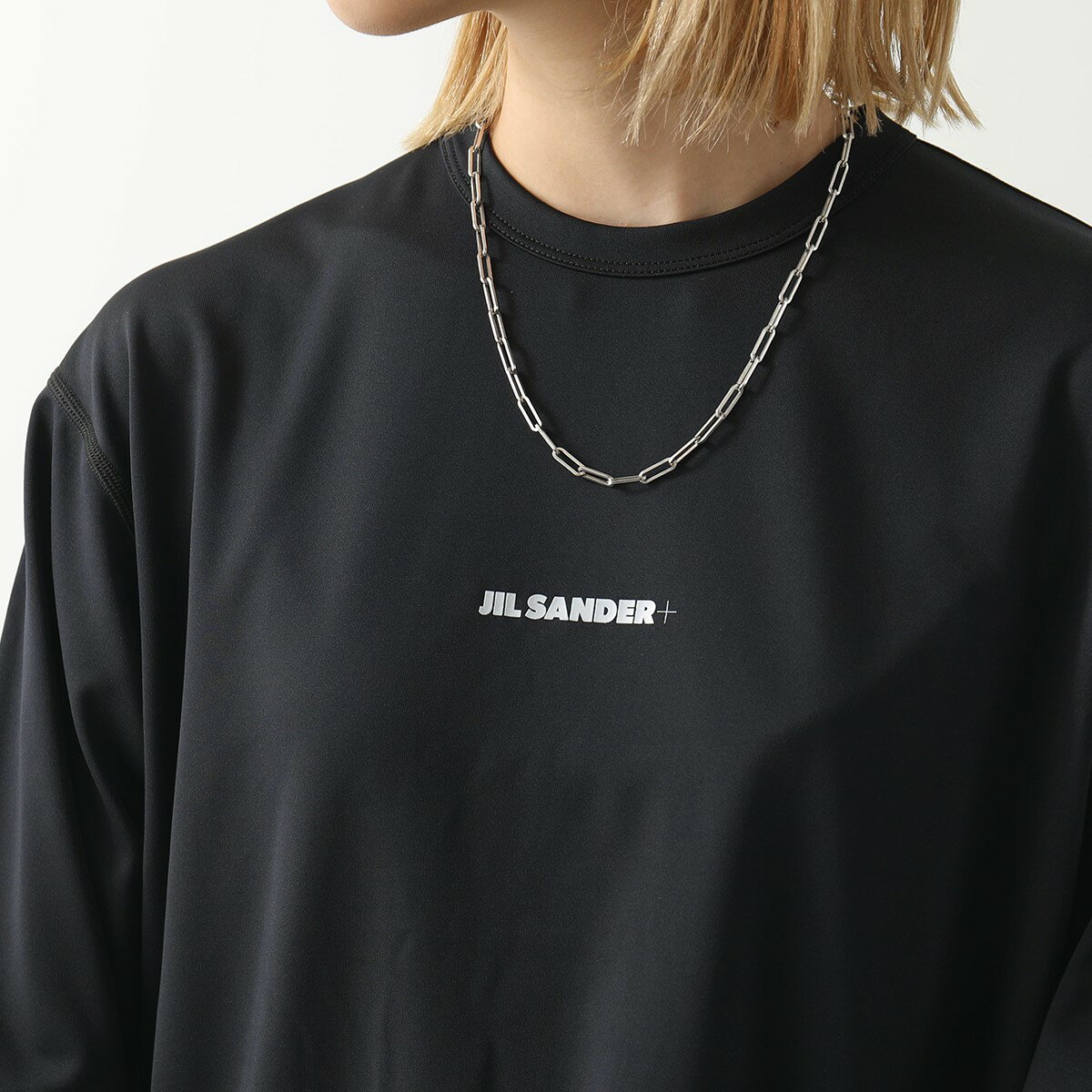 JIL SANDER+ ジルサンダー プラス ラッシュガード JPUU783505 MU458208 レディース 長袖 ロゴ クルーネック ストレッチ ジャージ スイムウェア スポーツ 001