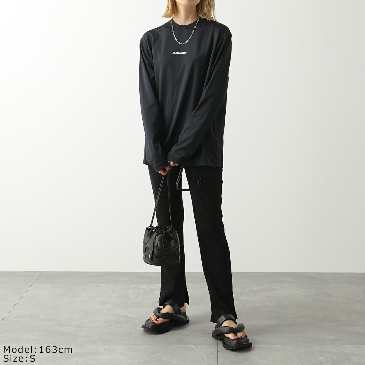 JIL SANDER+ ジルサンダー プラス ラッシュガード JPUU783505 MU458208 レディース 長袖 ロゴ クルーネック ストレッチ ジャージ スイムウェア スポーツ 001