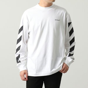 OFF-WHITE オフホワイト VIRGIL ABLOH 長袖 Tシャツ DIAG HELVETICA SKATE OMAB064C99JER001 メンズ カットソー ロンT ちびロゴT 0110/WHITE-BLACK