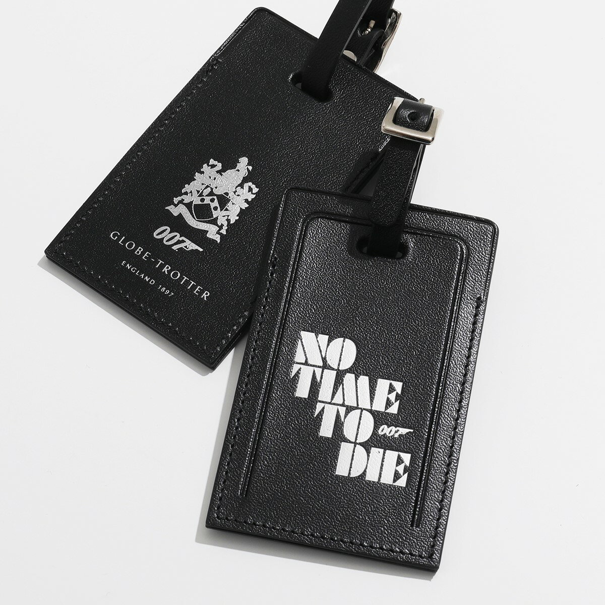 グローブトロッター GLOBE TROTTER グローブトロッター ラゲッジタグ Bond 25 NTTD LUGGAGE TAG GTB25LUGGAGETAG メンズ 007 コラボ レザー ブラック