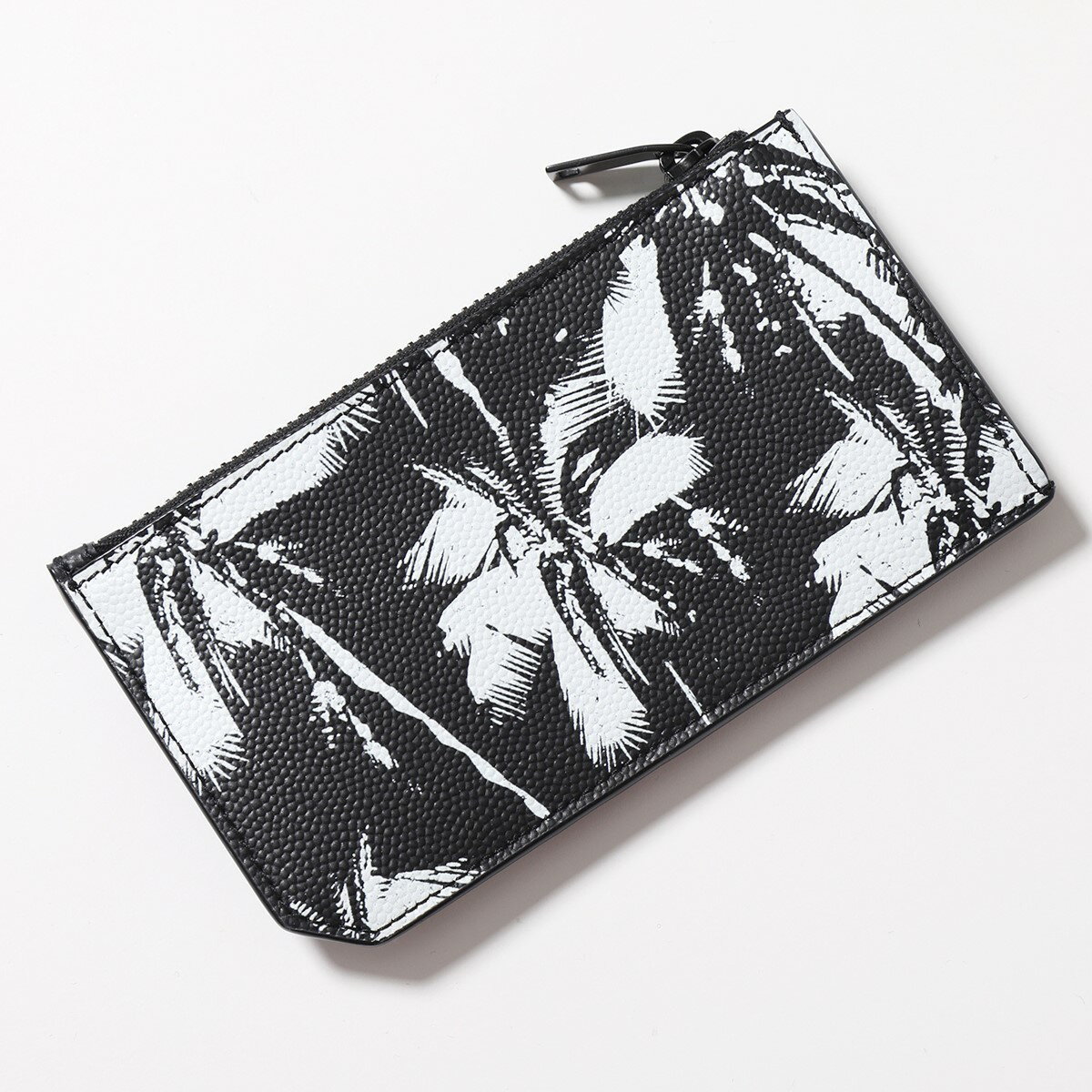 SAINT LAURENT サンローラン コインケース カードケース 609362 1FHAU レディース フラグメントケース 小銭入れ レザー ミニ財布 1070/NERO-WHITE【po_jyuuu】
