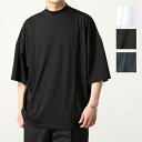 ジルサンダー JIL SANDER ジルサンダー Tシャツ J21GC0005 J45084 メンズ オーバーサイズ ボトルネック 五分袖 半袖 カットソー 無地 カラー3色