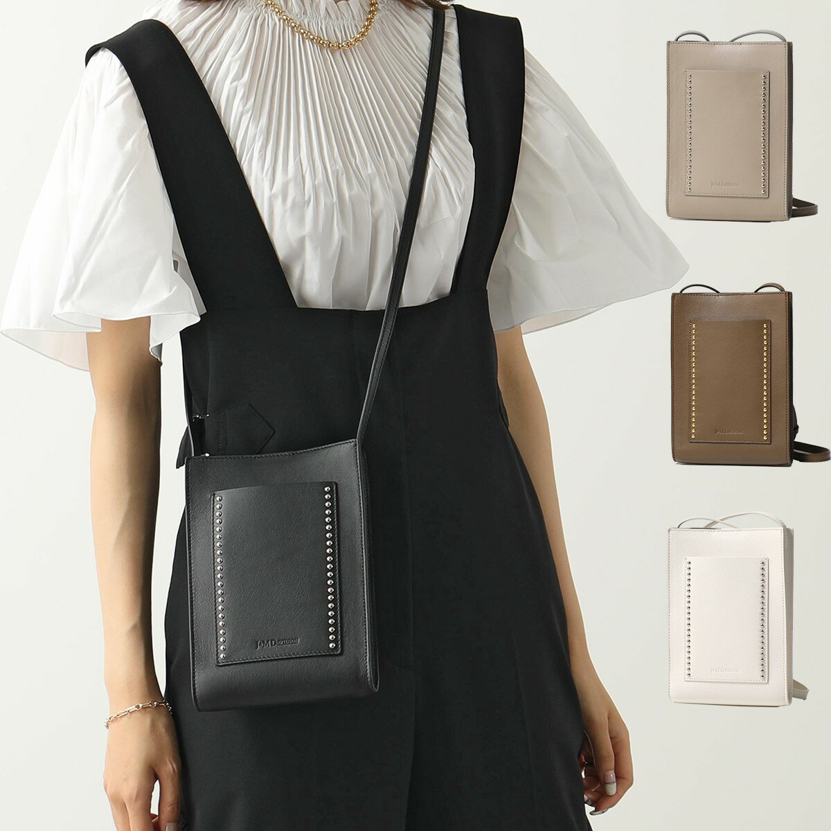 J&M DAVIDSON ショルダーバッグ CARTE POSTAL WITH STUDS カルト ポスタル LCRP-1XX-SCXX レディース レザー スタッズ装飾 鞄 カラー4色のサムネイル