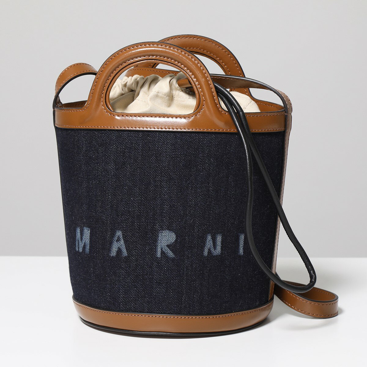 MARNI マルニ ショルダーバッグ TROPICALIA トロピカリア SCMP0056L1 P4891 レディース デニム バケットバッグ ミニバッグ ロゴ 鞄 Z569M/ネイビー他【cp_ten】