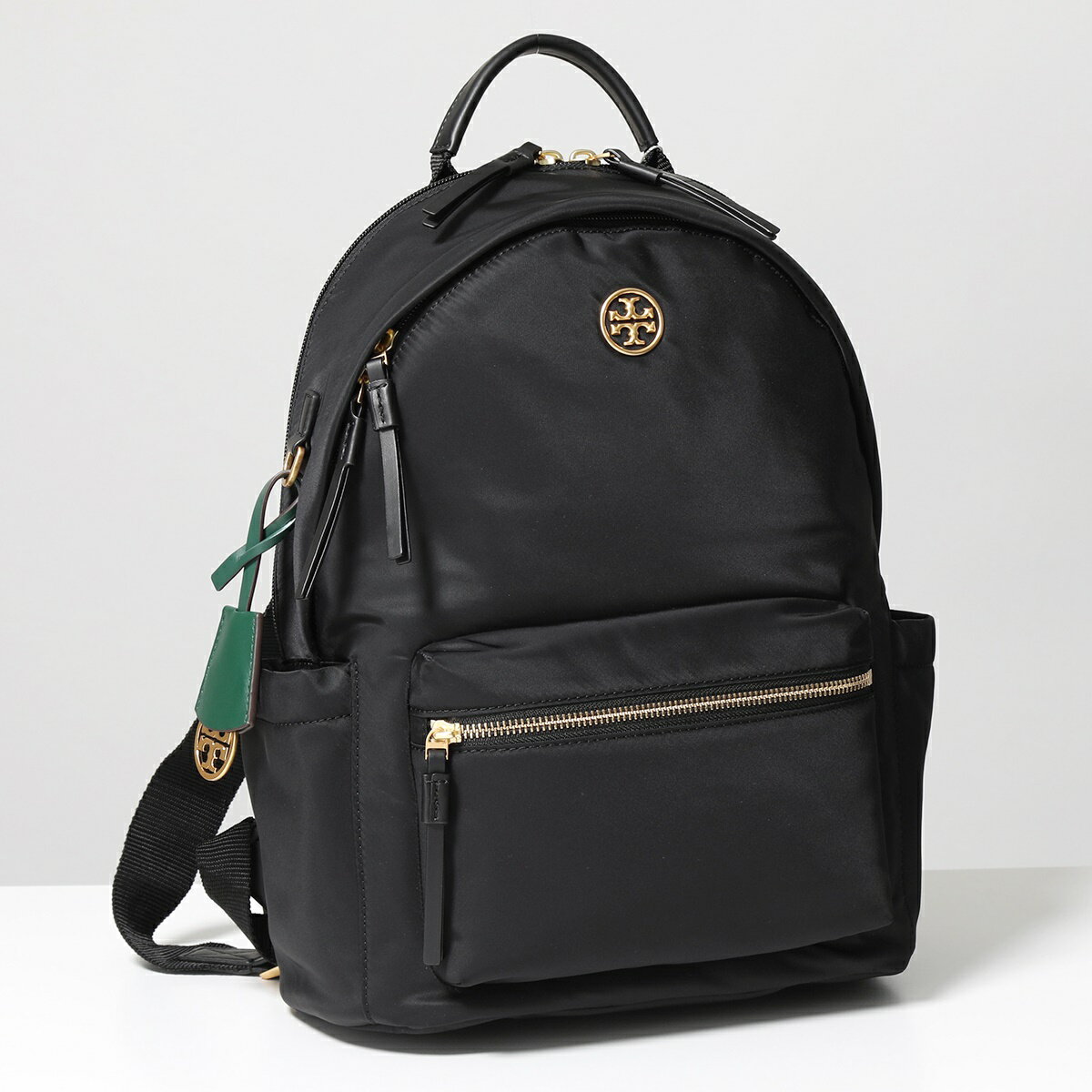 TORY BURCH トリーバーチ バックパック 73857 レディース リュック ロゴ ナイロン レザー 鞄 001/BLACKのサムネイル