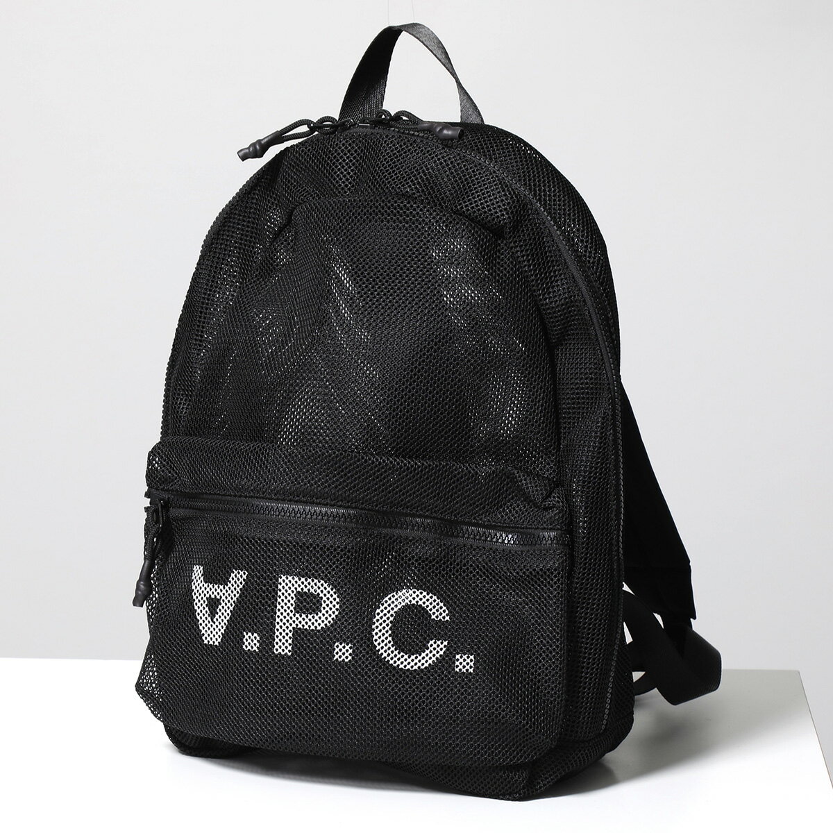 APC A.P.C. アーペーセー バックパック sac a dos rebound PSAEU H62209 メンズ メッシュ ロゴ リュック 鞄 LZZ/NOIRのサムネイル