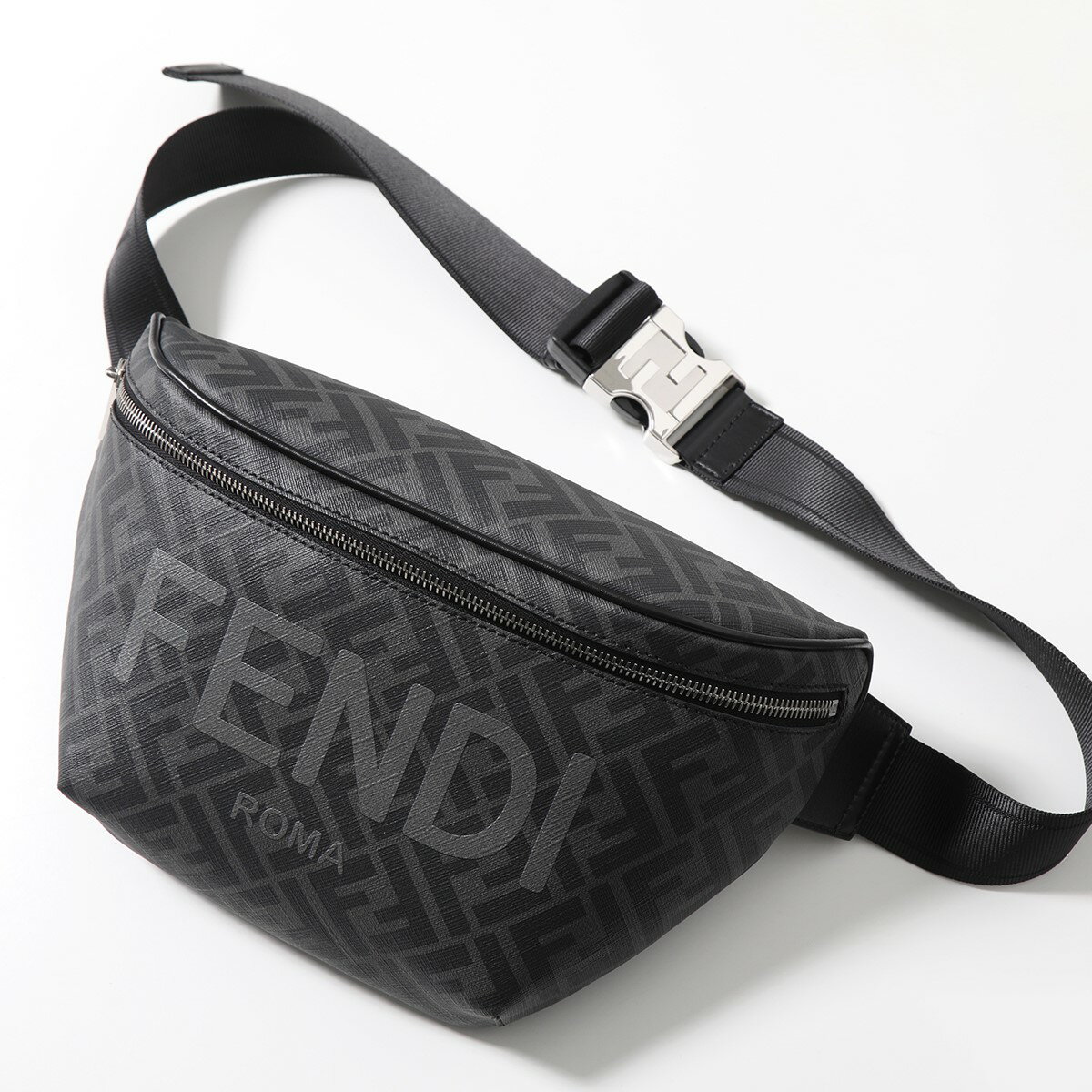 FENDI フェンディ ボディバッグ MARSUPIO 7VA562 AJJ4 メンズ ベルトバッグ FFロゴ ズッカ柄 クロスボディ ウエストポーチ 鞄 F0GXNのサムネイル