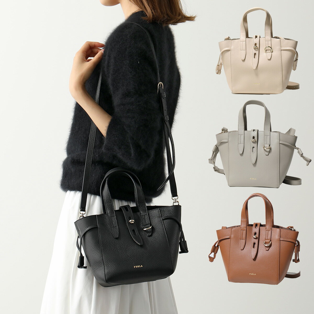 Furla フルラ ハンドバッグ NET MINI TOTE ネット BASRFUA HSF000 レディース レザー ショルダーバッグ トートバッグ 鞄 カラー3色