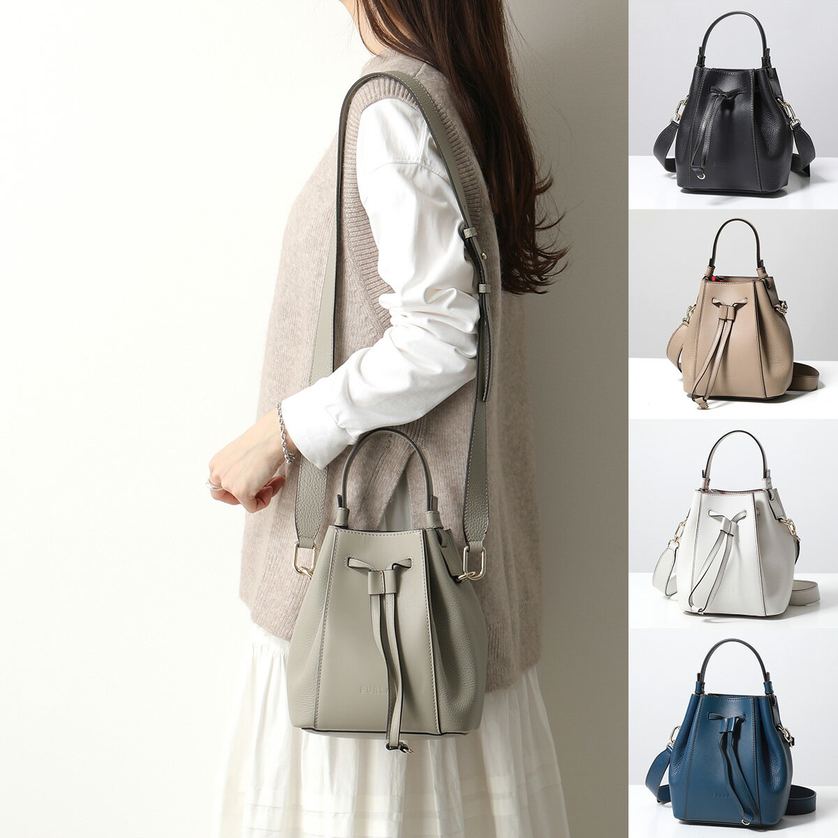 Furla フルラ ショルダーバッグ MIASTELLA MINI BUCKET BAG ミアステラ WB00353 BX0053 レディース レザー バケットバッグ ハンドバッグ 鞄 カラー5色のサムネイル