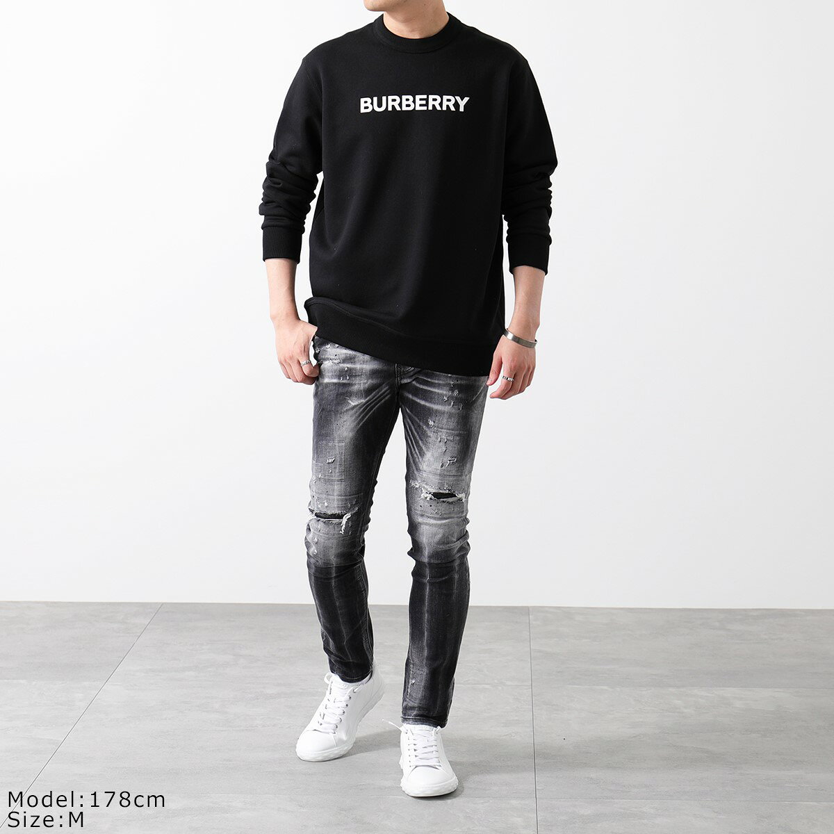 BURBERRY バーバリー スウェットシャツ 8055312 メンズ コットン ロゴプリント クルーネック トレーナー プルオ auc-marks-run-10457957 インポートセレクトmusee サンプル画像2