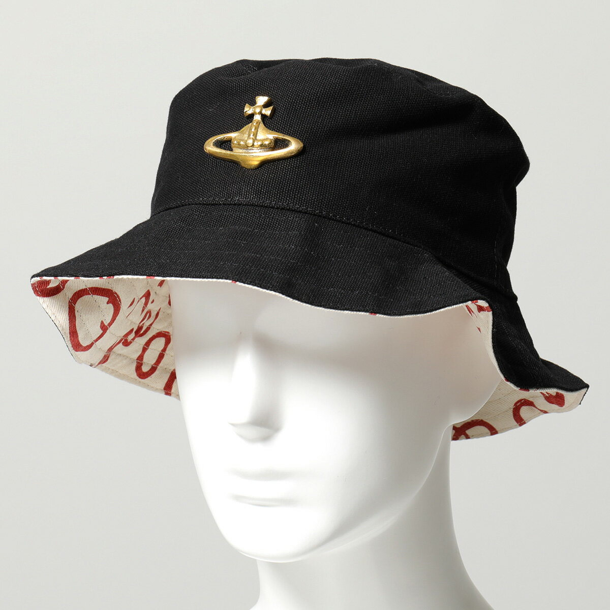 Vivienne Westwood ヴィヴィアンウエストウッド バケットハット FISHER BUCKET HAT 81020014 W00IW ET メンズ メタルオーブ ロゴ 帽子 N401/BLACK【po_fifth】