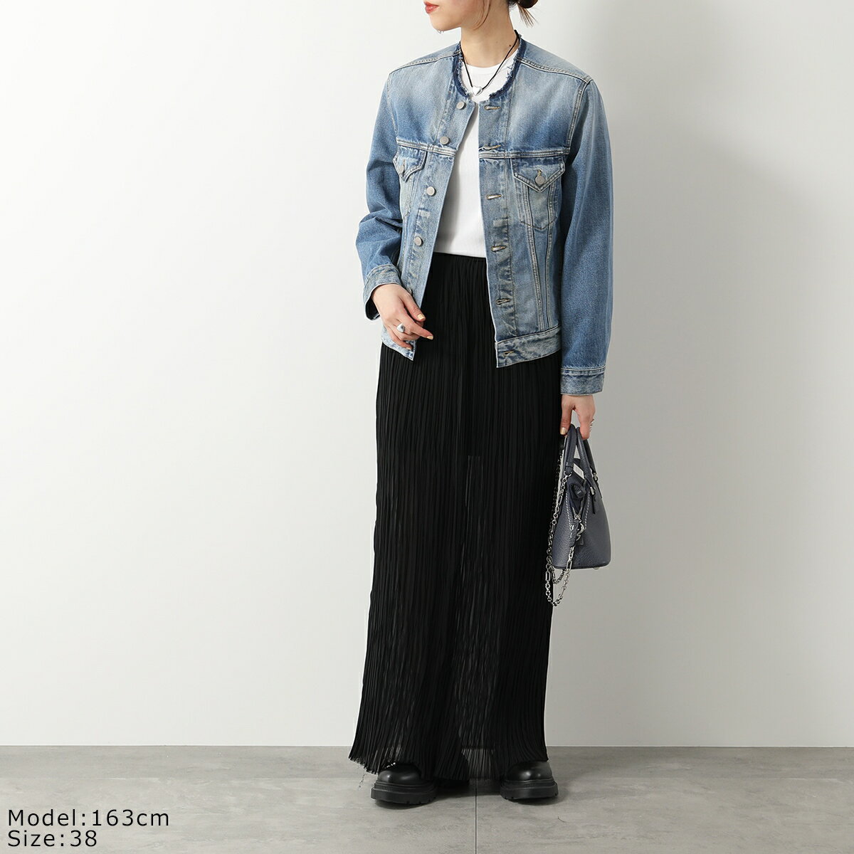MAISON MARGIELA メゾンマルジェラ 4 14 デニムジャケット SI1AM0006 S30561 レディース カラーレス ノーカラー ブルゾン Gジャン 4ステッチ 966