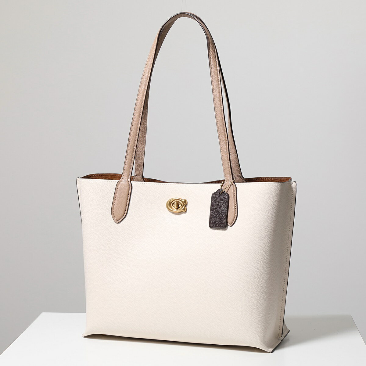 COACH コーチ トートバッグ WILLOW TOTE ウィロウ トート C0691 レディース レザー ビジネスバッグ Cメタル ロゴ 鞄 B4CAH/ChalkMultiのサムネイル