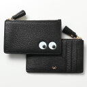 ANYA HINDMARCH アニヤハインドマーチ フラグメントケース 142717 ZIP CARD CASE Eyes アイズ レディース レザー コインケース カードケース ミニ財布 BLACK