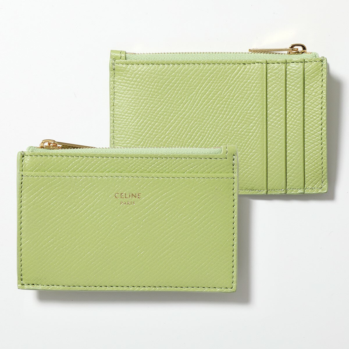 CELINE セリーヌ コインケース カードケース Zipped Card Holder 10F993BEL.15LJ レディース ジップ付きカードホルダー レザー フラグメントケース Light-Jadeのサムネイル