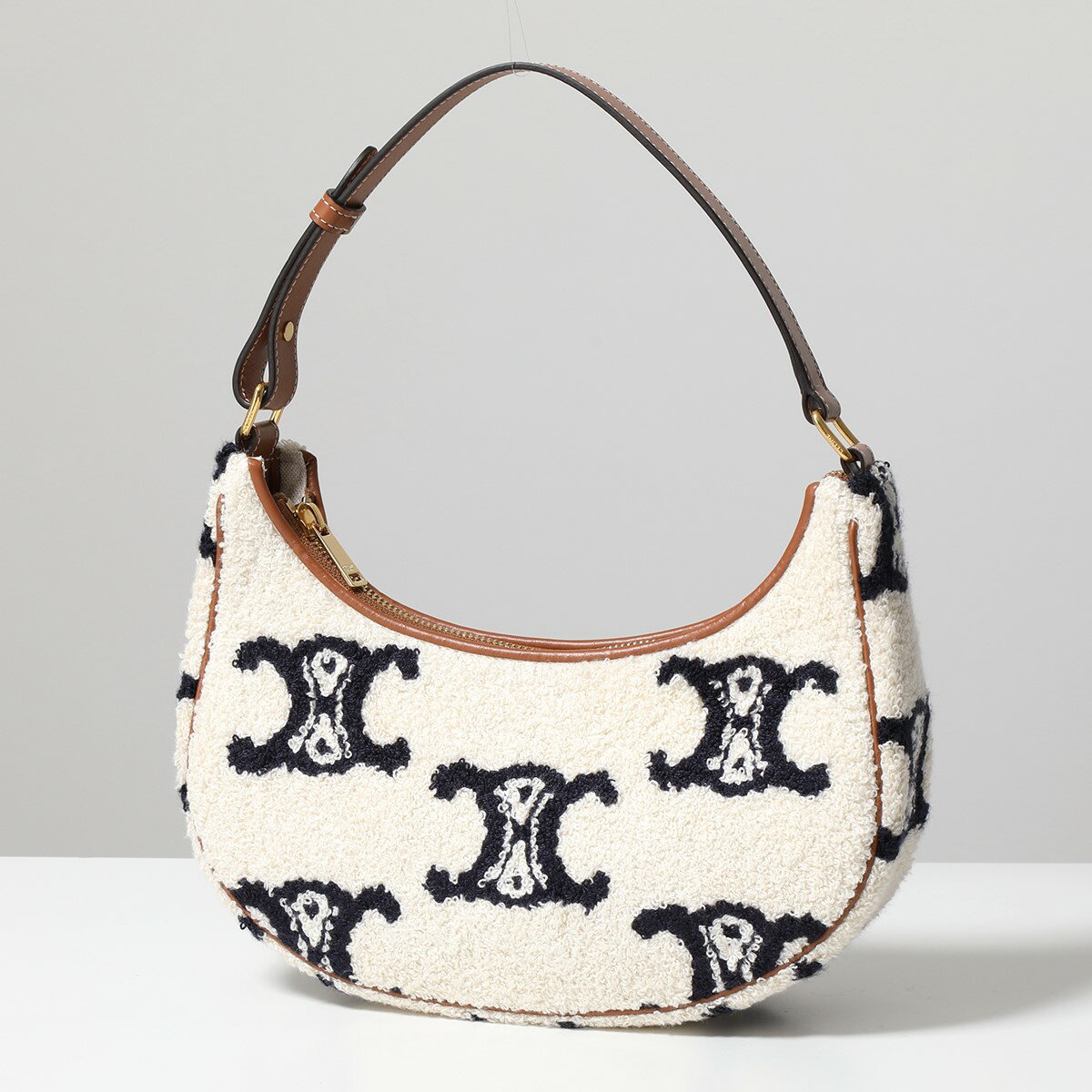 CELINE セリーヌ ハンドバッグ Medium Ava 193952DT6.07AT レディース アヴァバッグ トリオンフ刺繍 鞄 Navy/Tanのサムネイル
