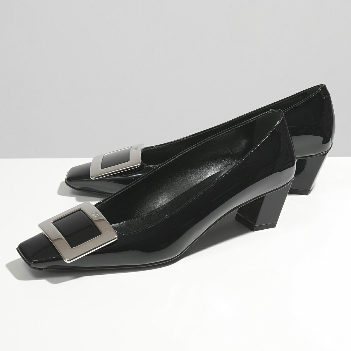 ROGER VIVIER ロジェヴィヴィエ RVW00600920 D1P DECOLLETE BELLE プレート パテントレザー パンプス 靴 B999/NERO レディースのサムネイル