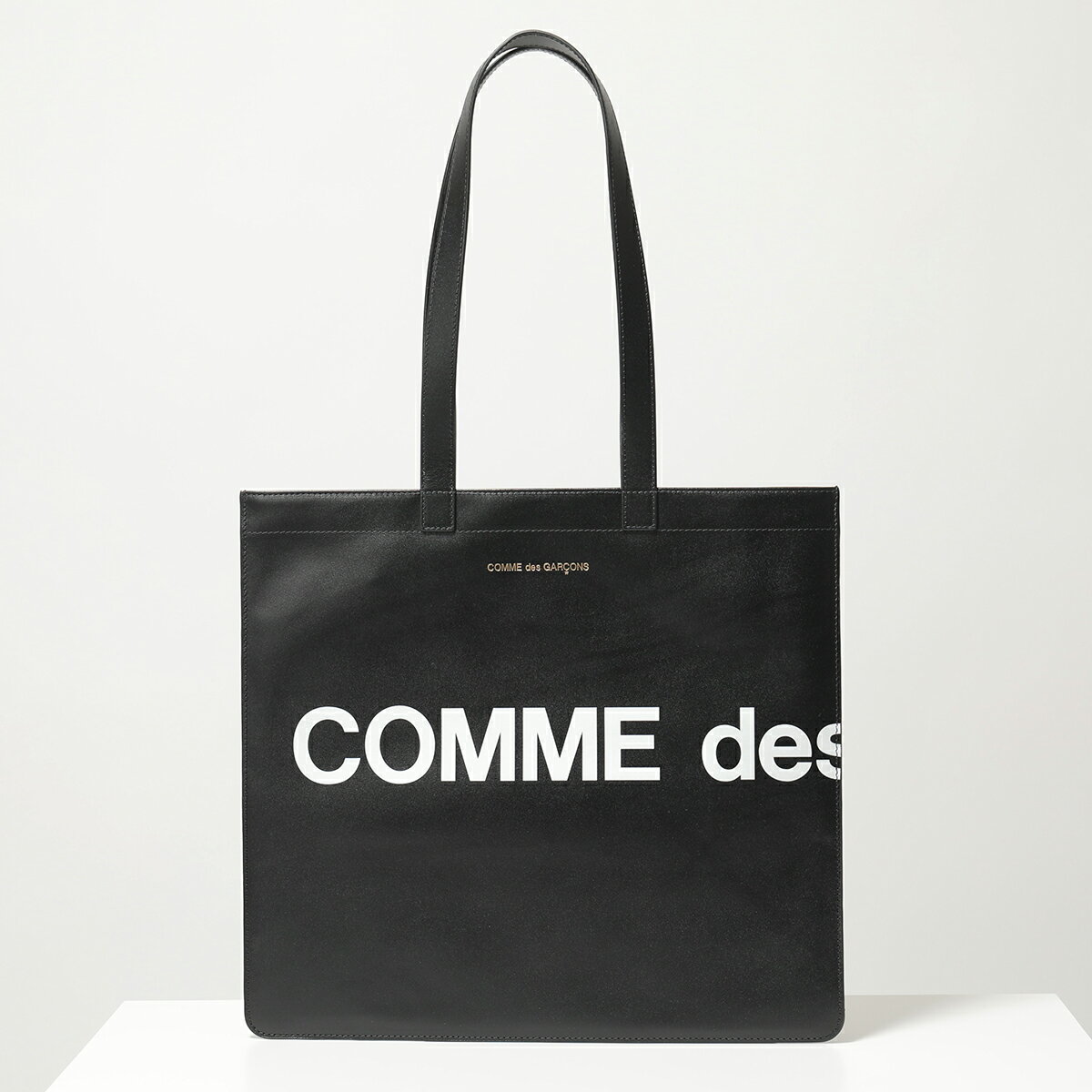 COMME des GARCONS コムデギャルソン トートバッグ SA9001HL HUGE LOGO メンズ レザー フラット ロゴ BLACKのサムネイル