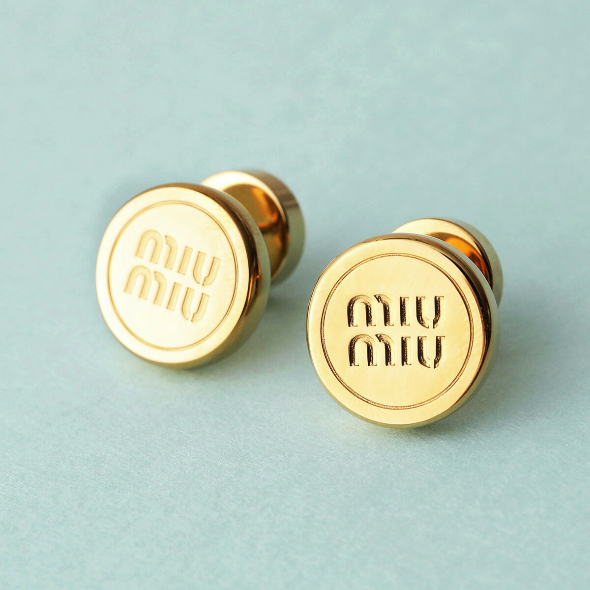 MIUMIU ミュウミュウ ピアス 5JO907 2F5I レディース ロゴ アクセサリー F0056/ORO