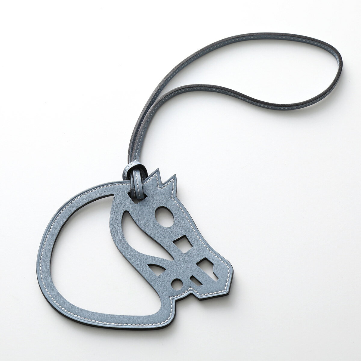 HERMES エルメス チャーム パドック シュヴァル PADDOCK CHEVAL 075352 CA レディース スイフト レザーホルダー バッグチャーム ブルーリンのサムネイル