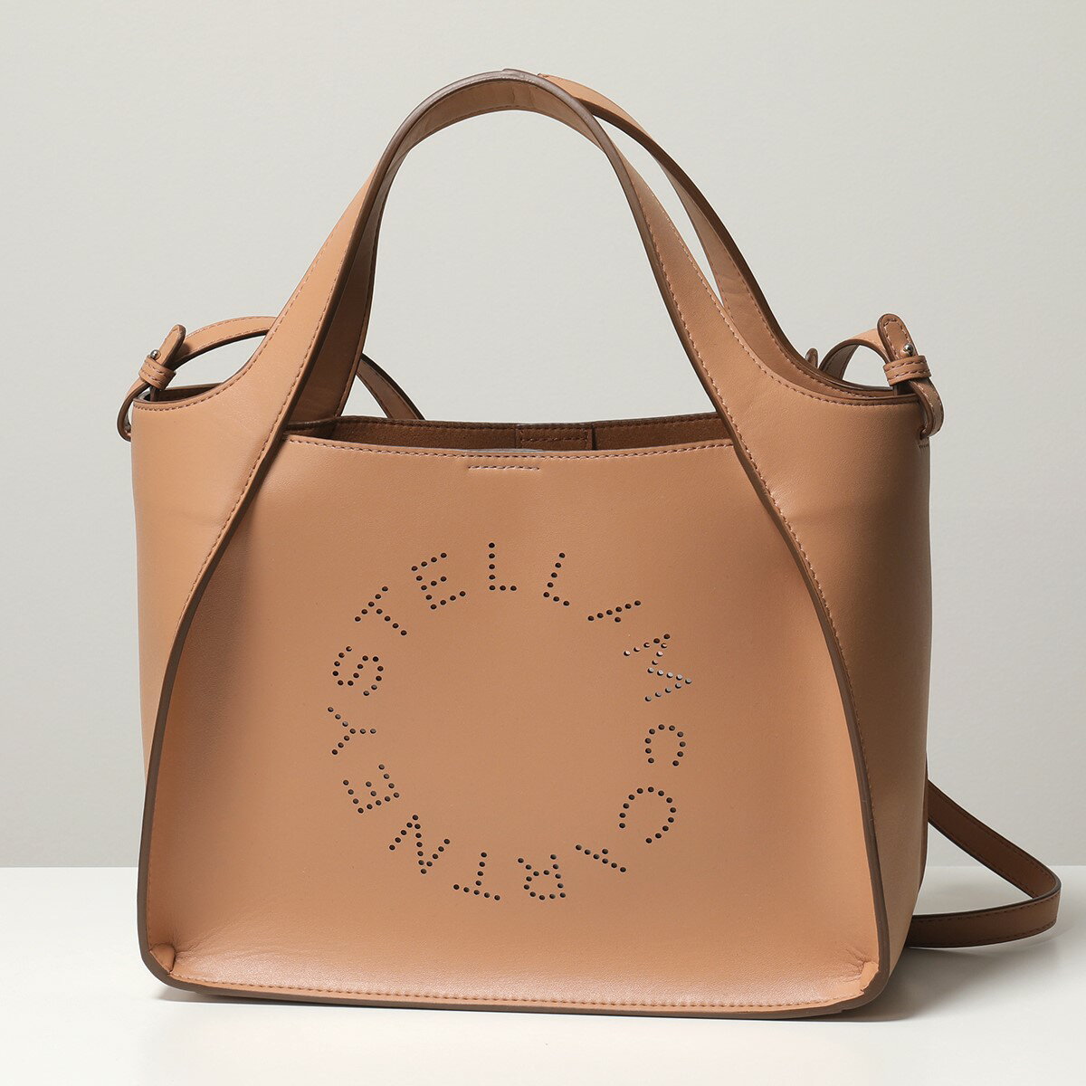 STELLA McCARTNEY ステラマッカートニー 513860 W8542 パンチングロゴ エコレザー トートバッグ ショルダーバッグ ポーチ付き 鞄 2742 レディースのサムネイル