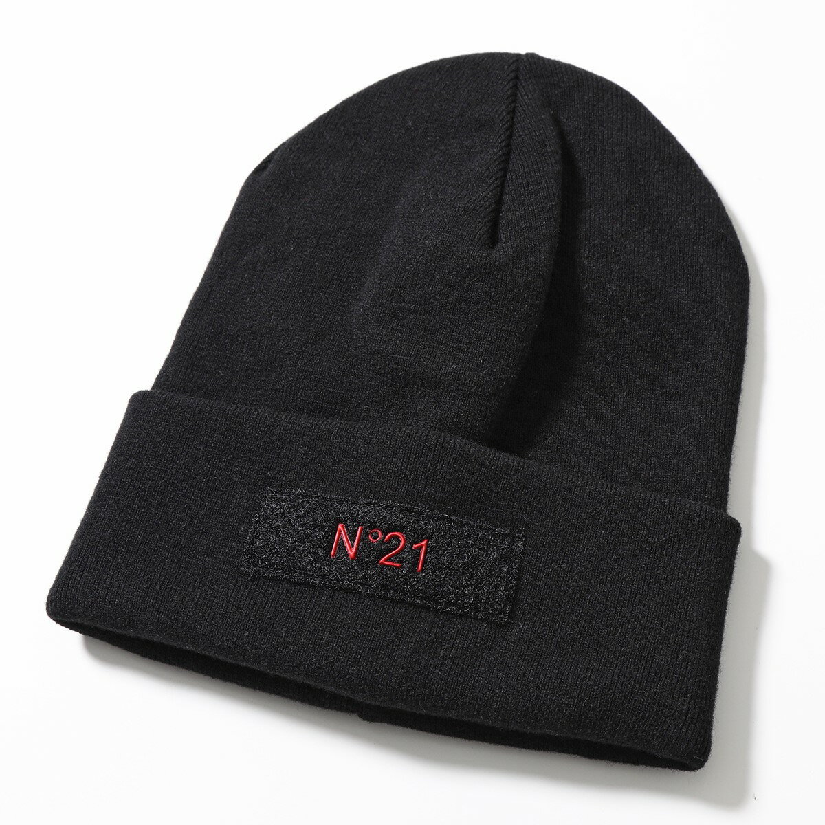 N°21 ヌメロヴェントゥーノ ニット帽 3040 7077 メンズ ウール ビーニー ニットキャップ ロゴ刺繍 帽子 9000のサムネイル
